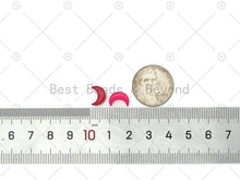 Load image into Gallery viewer, Enamel Colorful Crscent Moon, Crescent Moon, Pink Turquoise Black Yellow Enamel Jewelry,10x8mm,Sku#LD159