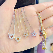 Load image into Gallery viewer, CZ Heart Star Spacer Connector Charm Beads, sku#A312