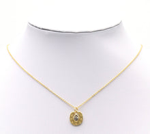 Load image into Gallery viewer, Gold Teardrop CZ On U Horseshoe Shape Charm, Sku#LK700