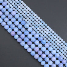 Load image into Gallery viewer, Aqua Blue Jade Round Smooth Beads, Sku#U2222c