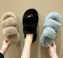 Load image into Gallery viewer, Women's Fuzzy House Slippers | Faux Fur Fluffy Bedroom Slides