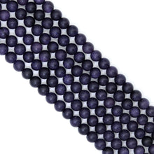 Load image into Gallery viewer, Matt Blue Goldstone Round Smooth Beads, Sku#U1786