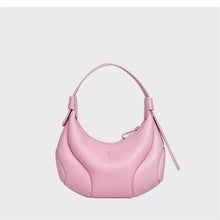 Load image into Gallery viewer, Women's Genuine Leather Crescent Crossbody Bag - Underarm Shoulder Bag with Multiple Compartments