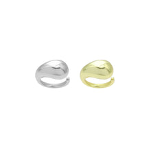 Load image into Gallery viewer, Plain Gold Silver Chunky Comma Adjustable Ring, Sku#A398