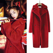 Load image into Gallery viewer, Womens Long Cashmere-Like Coat