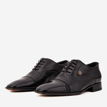 Load image into Gallery viewer, The Rockwell Handmade Black Leather Cap Toe Men Oxford Shoe