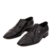 Load image into Gallery viewer, The Rockwell Handmade Black Leather Cap Toe Men Oxford Shoe