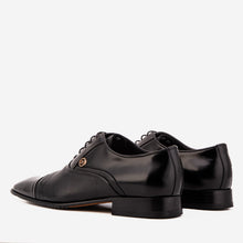 Load image into Gallery viewer, The Rockwell Handmade Black Leather Cap Toe Men Oxford Shoe