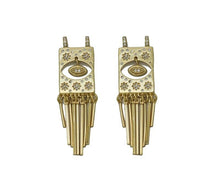 Load image into Gallery viewer, Gold CZ Evil Eye On Rectangle Charm, Sku#JL123