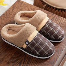Load image into Gallery viewer, Men's Cotton Winter Slippers Non-Slip Warm Thick Sole Plush Indoor Shoes