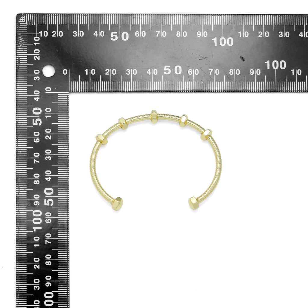 Gold Nut Bolt Adjustable Bracelet cuff, Sku#A281
