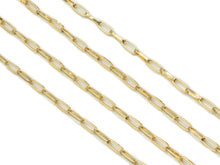 Load image into Gallery viewer, 1 Yard/5 Yard Gold Filled Thick Rectangular Edge Paperclip C