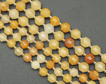 Load image into Gallery viewer, Double Point Yellow Jade Beads, Sku#U1305
