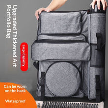 Load image into Gallery viewer, Large Canvas Art Drawing Backpack – Oxford Cloth Artist Bag | Extra Thick, 4K Black