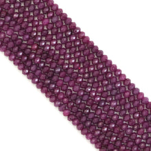 Load image into Gallery viewer, 4x6mm Genuine Ruby Rondelle Faceted Beads, Sku#U1884