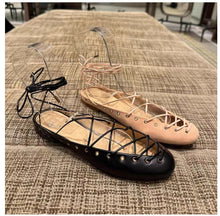 Load image into Gallery viewer, Women's Cross-Strap Leather Ballet Flats - Casual Roman Sandals