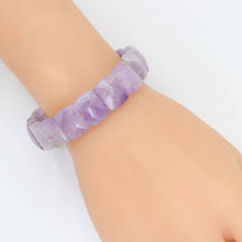 Load image into Gallery viewer, 12x16mm Amethyst Rectangle Stretchy Bracelet, Sku#U2003