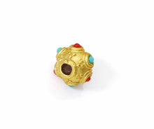 Load image into Gallery viewer, Gold Enamel Spacer Beads, Sku#LX72