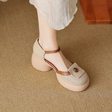 Load image into Gallery viewer, Women's Waterproof High-Heel Sandals - Closed-Toe Buckle Strap Heels