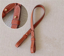 Load image into Gallery viewer, Genuine Leather Bag Strap Replacement – Adjustable Spaghetti Shoulder Strap with Gold &amp; Silver Stud Detail