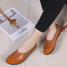 Load image into Gallery viewer, Women's Korean Casual Slip-On Loafers | Low Heel Round Toe Leather Shoes