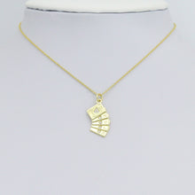 Load image into Gallery viewer, Clear CZ Gold Silver Poker Card Charm Pendant,Sku#A487
