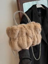 Load image into Gallery viewer, Women's Cloud-Shaped Plush Mini Handbag – Faux Fur Novelty Bag