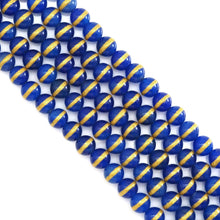 Load image into Gallery viewer, Blue Agate with Golden Line Beads, Sku#U1746C