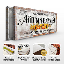 Load image into Gallery viewer, Family Autumn Harvest Thanksgiving Sign II