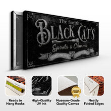 Load image into Gallery viewer, Black Cat’s Spirits &amp; Charms Bar Halloween Sign III