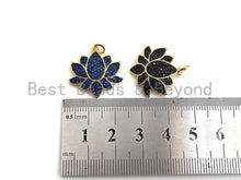 Load image into Gallery viewer, Colorful CZ Micro Pave Lotus Flower Pendant, X144/Z572