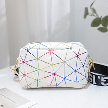 Load image into Gallery viewer, Geometric Print Camera Bag with Letter Strap