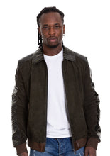 Load image into Gallery viewer, The Albendin Green Leather Men  Jacket