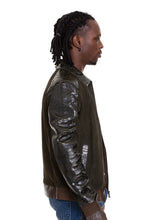 Load image into Gallery viewer, The Albendin Green Leather Men  Jacket