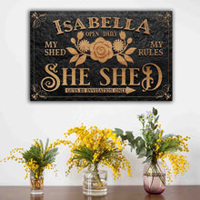 Load image into Gallery viewer, Personalized She Shed Sign V