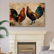 Load image into Gallery viewer, Retro Rooster Chicken Canvas Wall Art