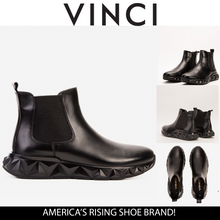 Load image into Gallery viewer, The Apex Black Leather Men Chelsea Boot