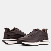 Load image into Gallery viewer, The Modena Brown Leather Men Sneaker