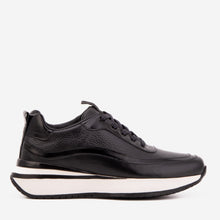 Load image into Gallery viewer, The Modena Black Leather Men Sneaker