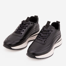 Load image into Gallery viewer, The Modena Black Leather Men Sneaker