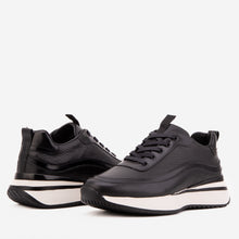Load image into Gallery viewer, The Modena Black Leather Men Sneaker