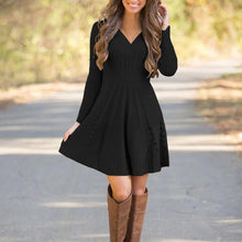 Load image into Gallery viewer, Autumn Winter Sweater Women Loose Knitted Sweater Dress