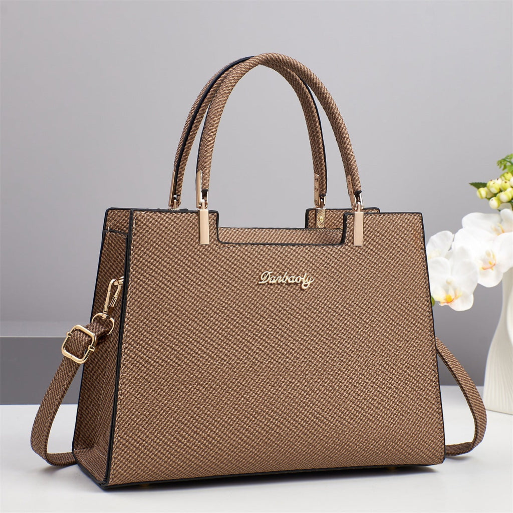High-Capacity PU Leather Tote Bag