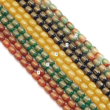 Load image into Gallery viewer, Barrel Agate Beads with Golden Lines, Sku# U1747