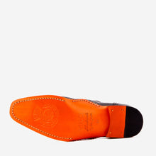 Load image into Gallery viewer, The Draco Handmade Black Semi Brogue Oxford Men Shoe