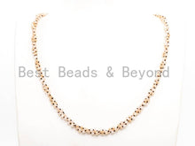 Load image into Gallery viewer, 60 EXTRA Long Hand Knotted  Neutral Color Crystal Necklace, Double Wrap Necklace, Gold Beige Color 2x4mm Rondelle Crystal Beads, SKU#D20