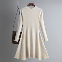 Load image into Gallery viewer, Dress Autumn Winter Women Knitted Long Sleeved Solid Color Slim Fit Bottoming Inner Wear A- line Dress