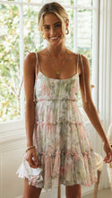Load image into Gallery viewer, Women Cami Dress Printed Lace up Large Swing Dress