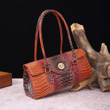 Load image into Gallery viewer, Women's Crocodile-Print Shoulder Tote Bag - Retro European Style PU Leather Handbag