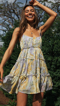 Load image into Gallery viewer, Women Cami Dress Printed Lace up Large Swing Dress